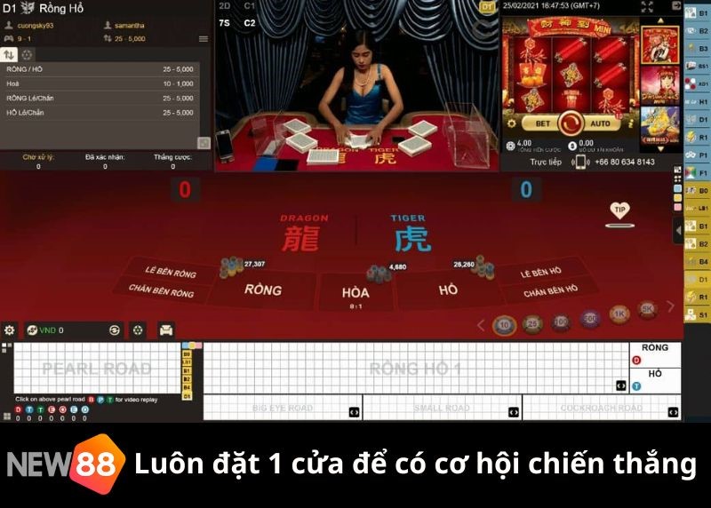 7 bí quyết chơi Rồng hổ trăm trận trăm thắng 3 Luôn kiên trì với 1 cửa cược là mẹo hay khi chơi Rồng hổ online